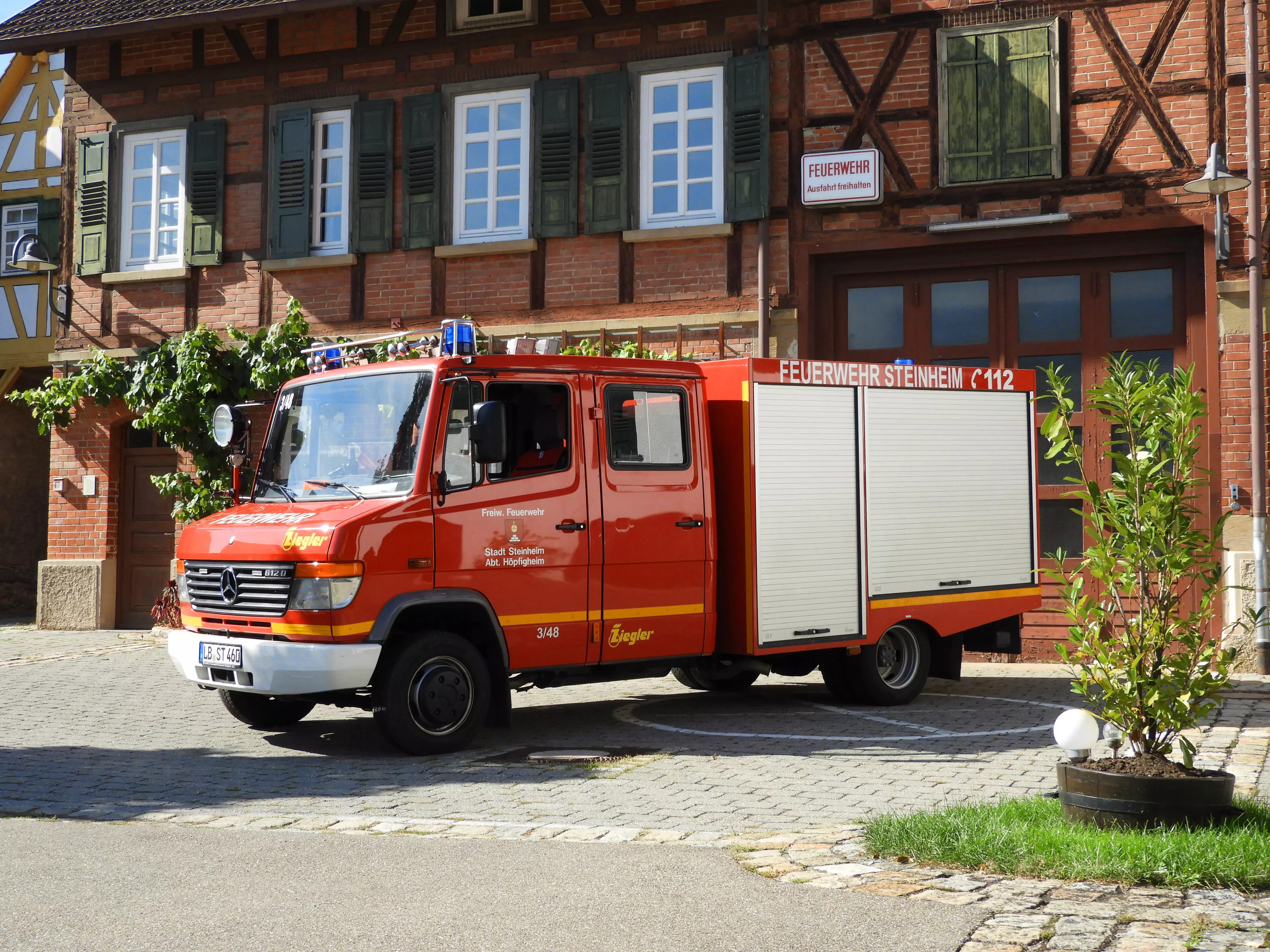 Das Löschfahrzeug der Abteilung Höpfigheim