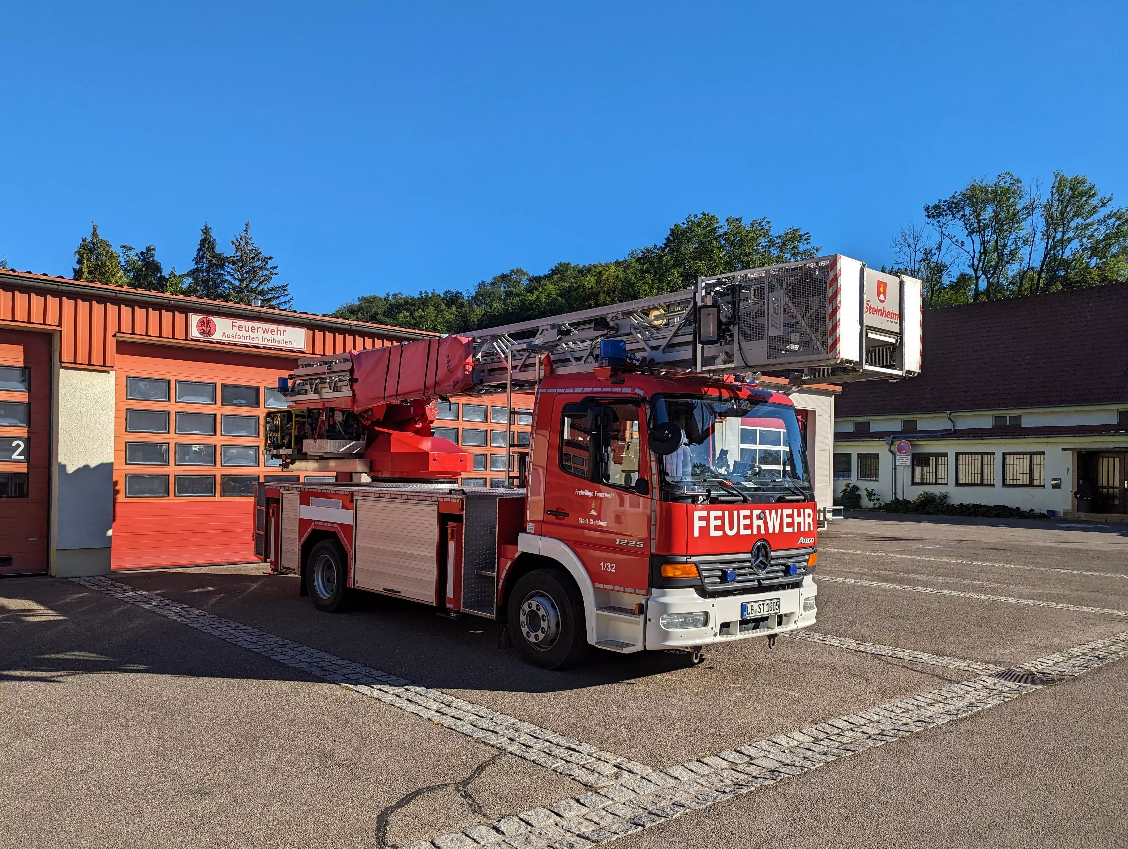 Die Drehleiter der Abteilung Steinheim